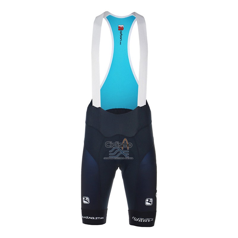 Astana Qazaqstan Team Ropa Ciclismo Culotte Corto 2023 Mangas Cortas Profundo Azul